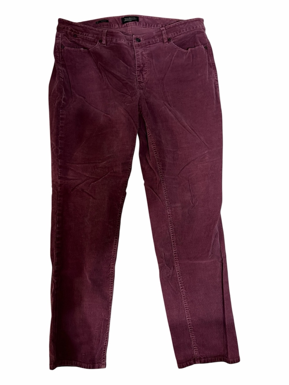 Talbots Plum Corduroy Flawless Five Pocket Straight Pants size 16W